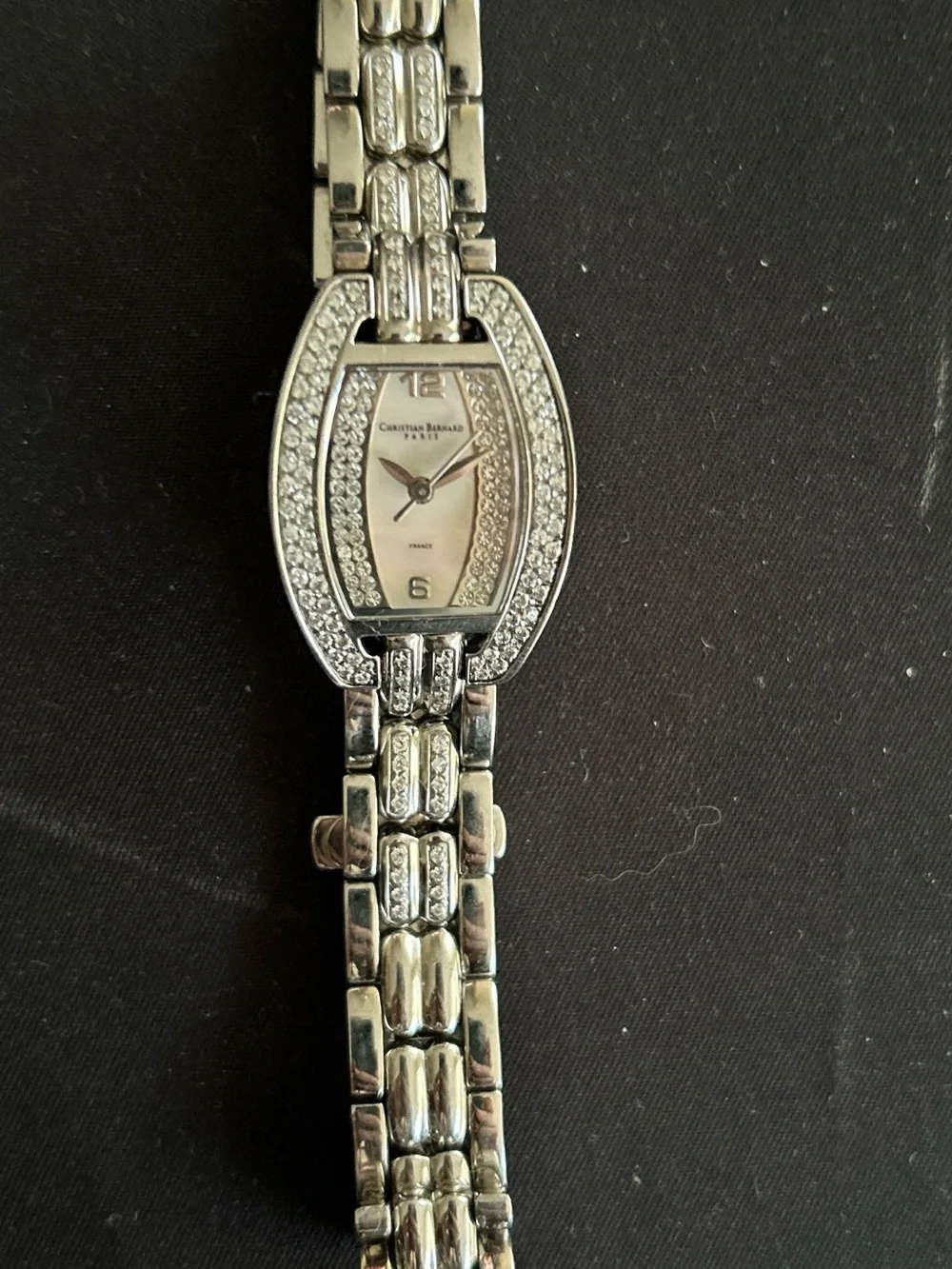 Women's Silver Crystal Bracelet Watch